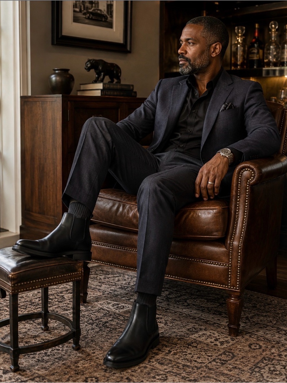 Cole Haan Black Leather Chelsea Boots - Original Grand
